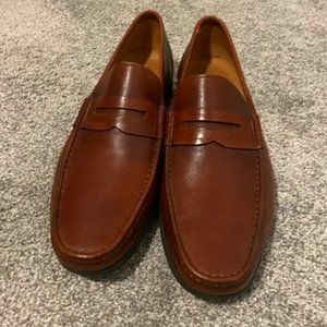 MENS MAGNANNI ARES II 13094 COGNAC BROWN LEATHER PENNY LOAFER DRESS SHOES *NEW